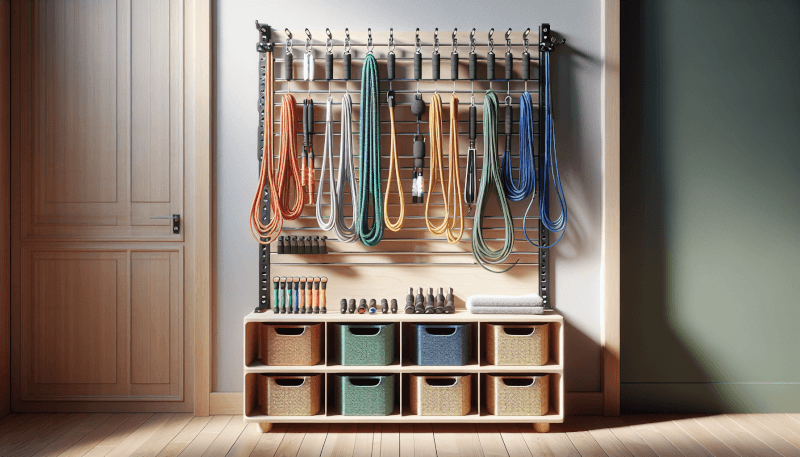 DIY Home Gym Jump Rope Storage Ideas