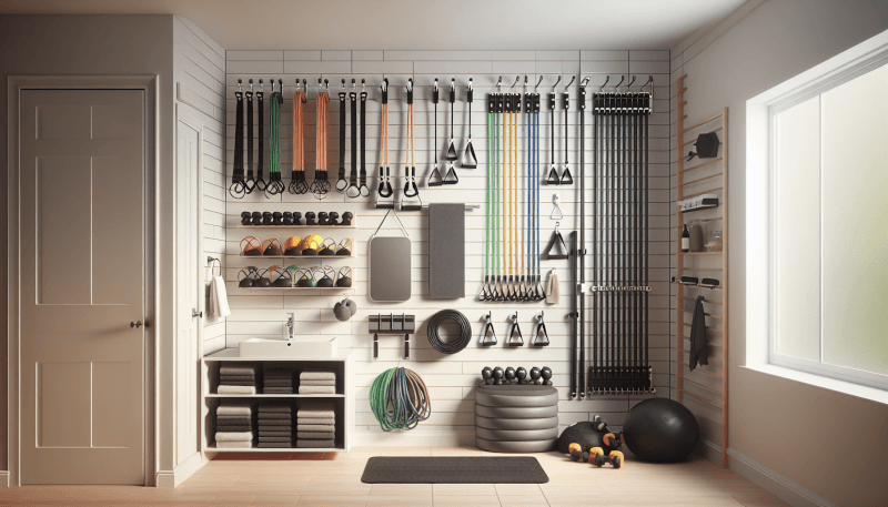 DIY Home Gym Resistance Band Storage Ideas